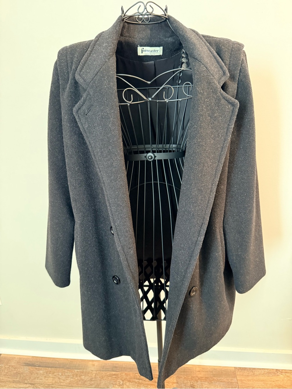 Forecaster of Boston - Vintage Double Breasted Wool Overcoat - size 12